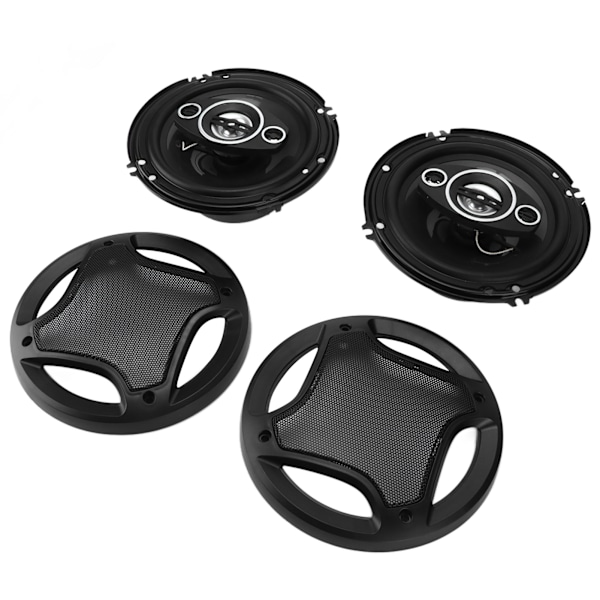 2 st 16,51 cm/6,5 tum bilkoaxialhögtalare 90 dB 500 W fullfrekvens universell för ljudsystem