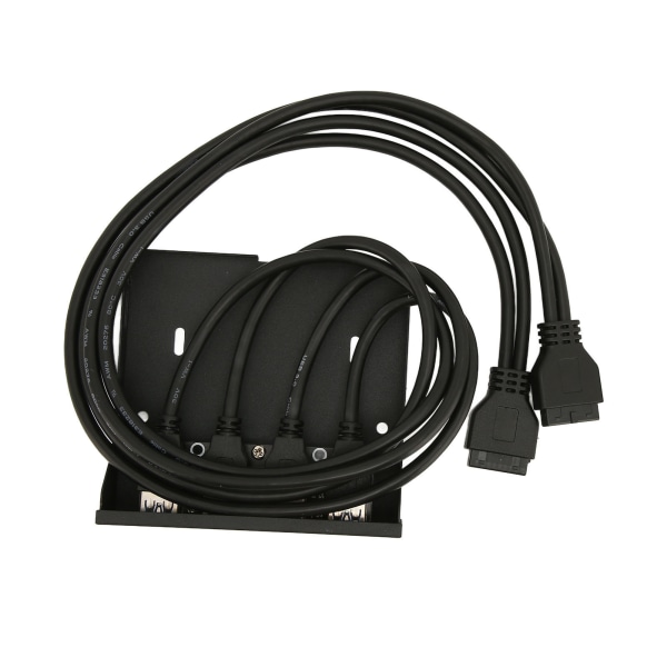 USB frontpanel 4 porter USB 3.0 dobbel 19 pins stabil overføringsstøtte Hot Plug 3,5 tommers frontpanel for datamaskindeksel
