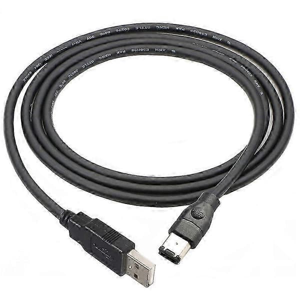 JUNSUNMAY 1,8 m Firewire IEEE 1394 6-pinners hann til USB 2.0 hann adapterkabelkonverterer