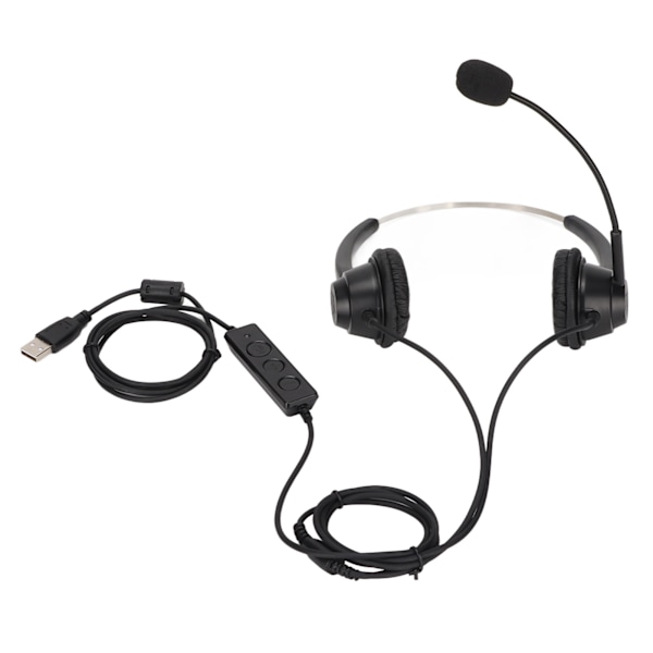 H360D-USB-1 Binauralt USB-forretningsheadset med justerbart høyttalervolum og mikrofondemping