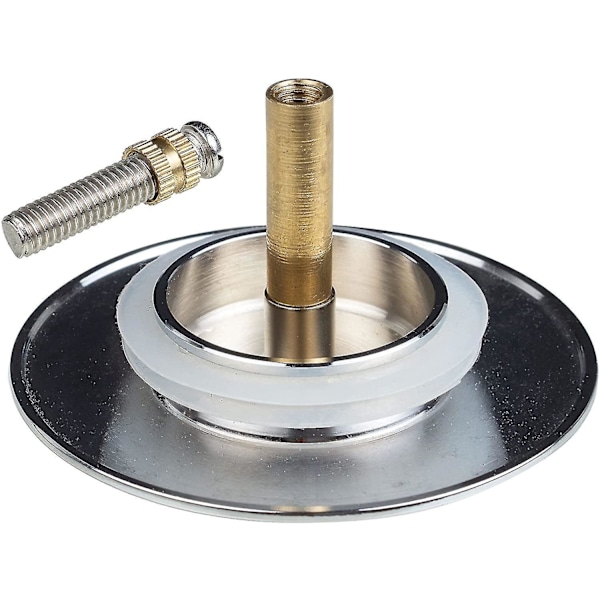 Badekarpropp, 70 mm, med dobbel tetning, justerbar høyde, universal badekarpropp, vaskeventil, herdet messing med kromfinish-A