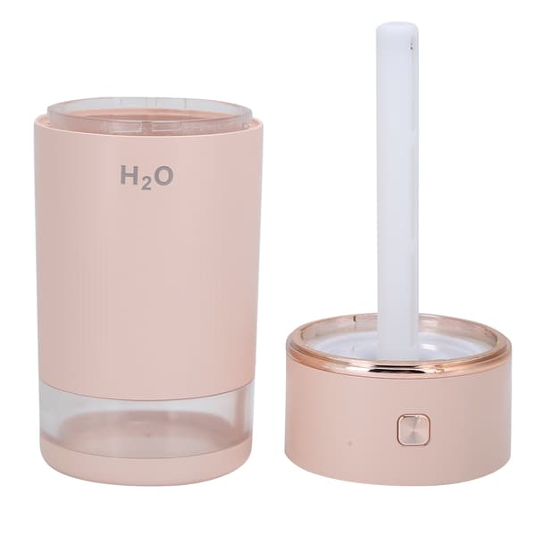 Mini luftfukter søt USB-sprøyting vanntåke med nattlys for hjemmekontorbil 240ML Rosa