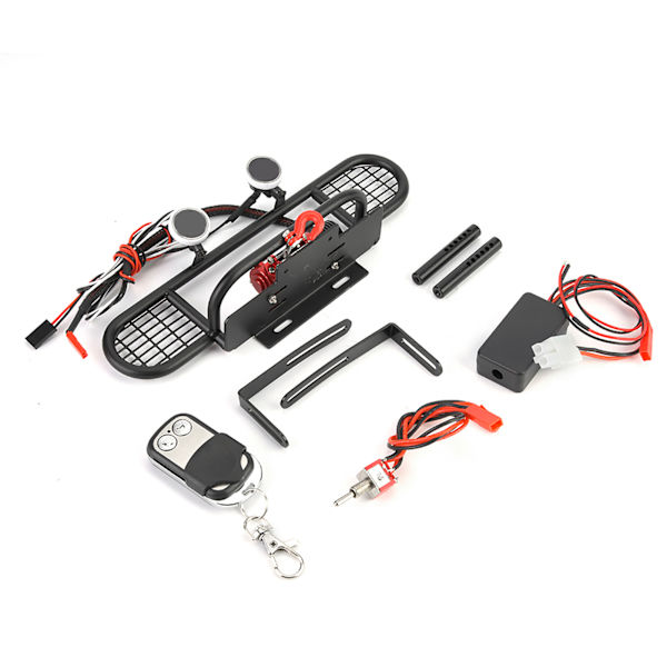 RC-etupuskuri 2 pyöreällä LED-valolla ja vinssikaukosäätimellä Traxxax TRX‑4 1/10 -mallin ryömintäautoon