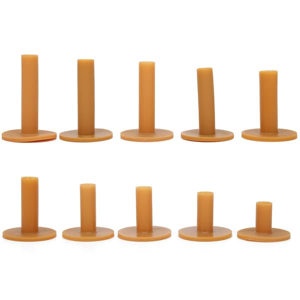 10 stk. Golftees af gummi, slidstærk golftrænerhjælp, teeholder, driving range, golftilbehør
