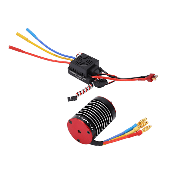 F540 4370KV Børsteløs Motor 60A Børsteløs Vanntett ESC Sett for 1/10 RC Bil Oppgraderingsdeler