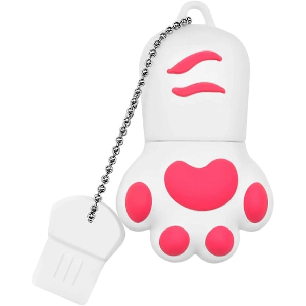 USB-minne 128 GB, USB 2.0-minne, 128 GB Portabel USB-sticka USB-minne Extern lagring för datorer TV Bil Vit