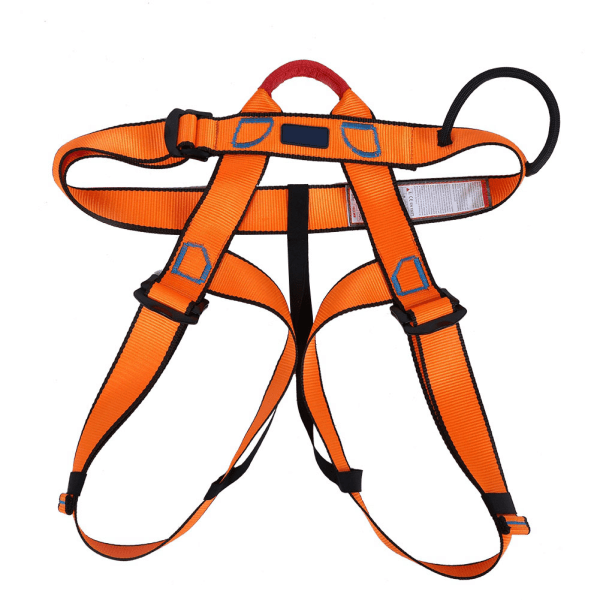 Sikkerhedsbælte til klatring, bjergbestigning, rappellering, luftarbejde - orange