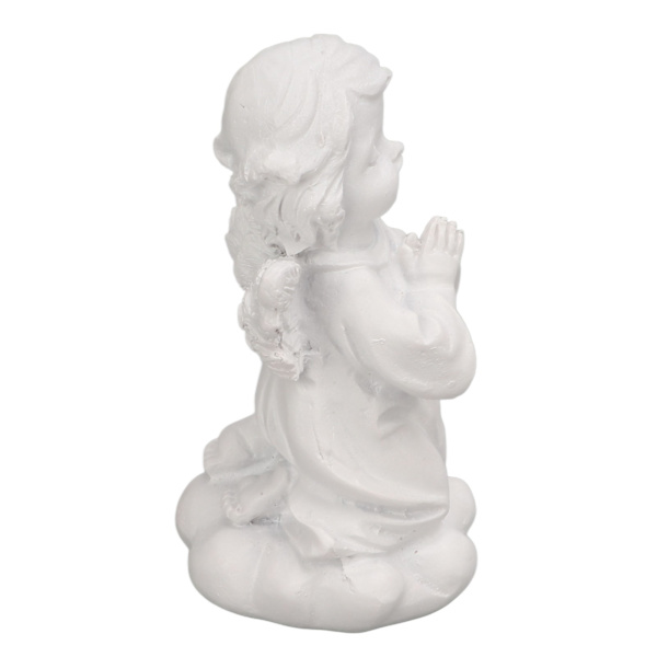 Cherub Statue Naturtro Sød Knælende Beder Holdbar Harpiks Udsøgte detaljer Haveengel til Soveværelse Kontorbibliotek