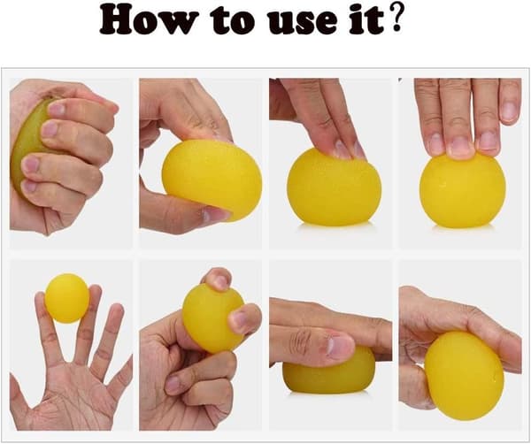 Handträningsbollar, Silikon Handstyrkeboll, Fingerterapi