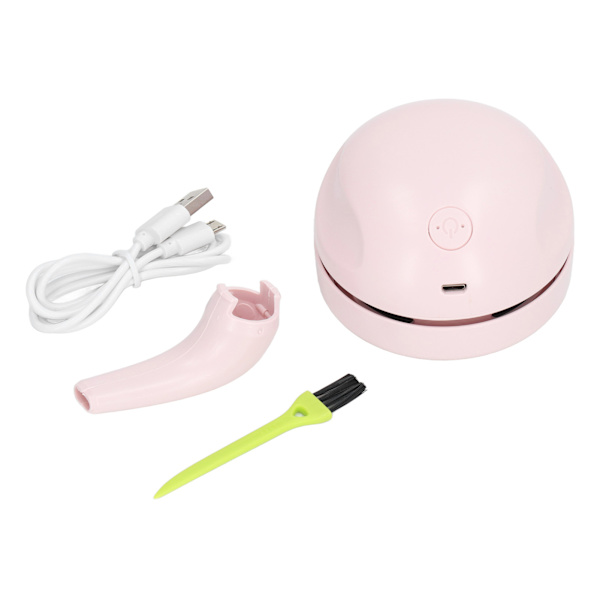 Pink bærbar mini håndholdt skrivebordsstøvsuger USB-opladning kontortastaturrenser