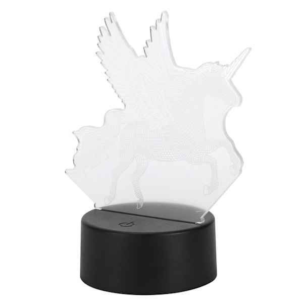 3D Farverig Lyslampe LED Touch Control Dyr Form Kunst Natlys USB Batteri Dual Powered