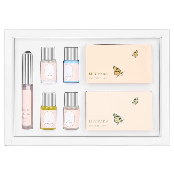 Perming Curling Eyelash Kit Y Brush Silikone Patch Eyelash Curling Perming Sæt til Salon 25ml