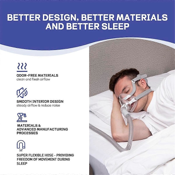 1,8 meter Universal CPAP-slang - med de flesta maskiner och masker