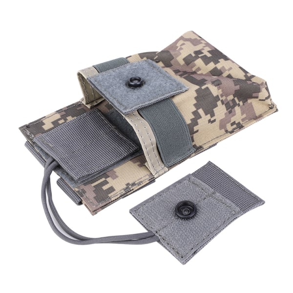 Nylon utomhus multifunktion Molle Tactics Interphone Radio Förvaringsväska Militär kamouflage Walkie Talkie PouchACU