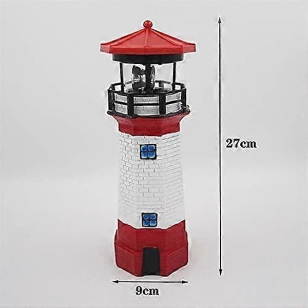 Soldriven Fyr Nautisk Scenisk Cape Hatteras Fyr Staty LED Roterande Fyr