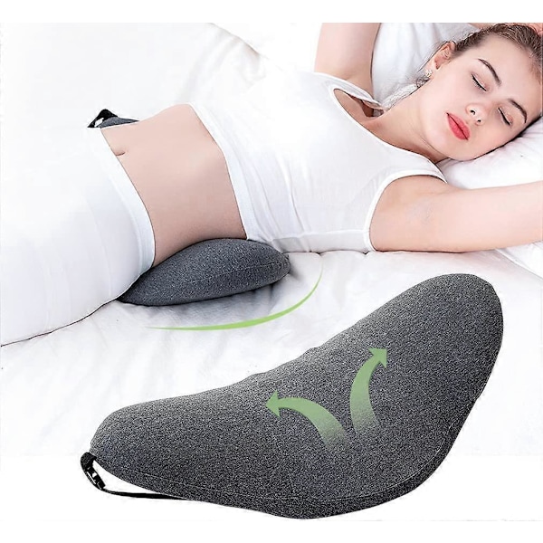 Ländryggskudde, Memory Foam Ländryggsstöd Kudde Sovkudde Sängstöd Ryggkudde, Ländryggskudde i Skum som Kan Lindra Smärta i Nedre Ryggen
