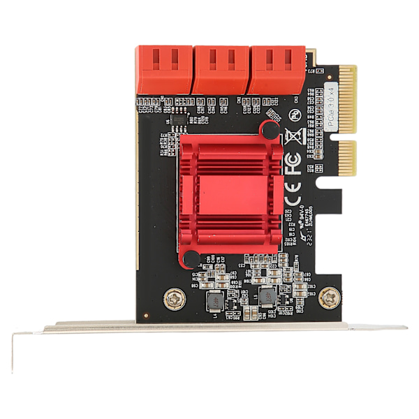 PCIE SATA3.0 -laajennuskortti Plug and Play PCIE 6-porttiseen SATA3.0 -ohjaimen laajennussovitinkortti