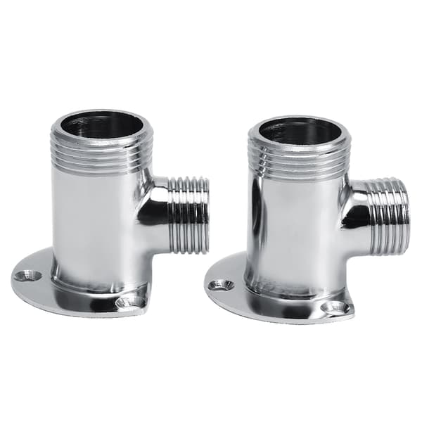 Inlopp G1/2 Utlopp G3/4 Väggmonterad Duschhuvud Kran Adapter Badrumstillbehör