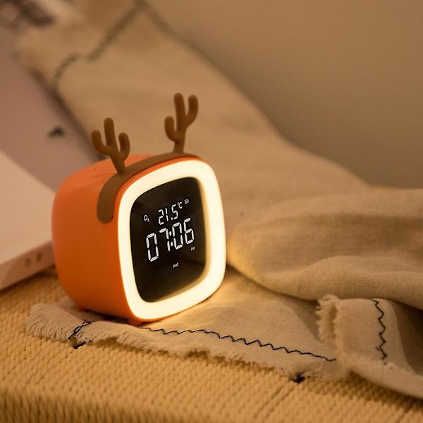 Söt Kattväckarklocka för Barnrum, Sömnmaskin, Digital Klocka för Flickor och Pojkar, Perfekt Födelsedagspresent till Barn