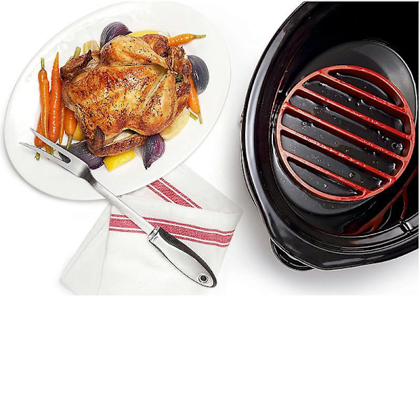 Silikon Rostningsställ för Tryckkokare - Runda Silikon Rostningstillbehör Kompatibla med Ugn, Crock Pot, Instant Pot 6 Qt och 8 Quart - Grytunderlägg
