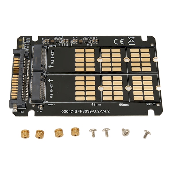 M.2 NVME SATA till U.2-adapterkort NVME SATA Dual Protocol M.2 till U.2-expansionskort för 2242 2260 2280 SSD