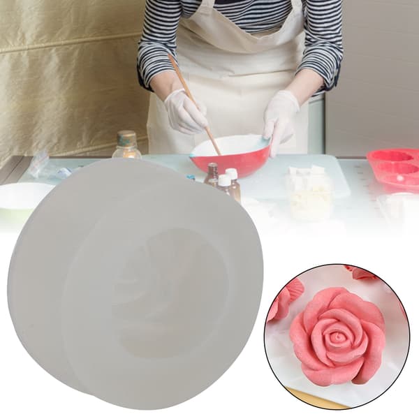 Silikon Rosblomma Droppform DIY Handgjord Tvål Aromaterapi Dekoration Hantverk