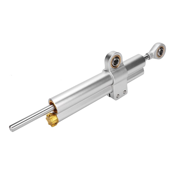 Universal motorcykel CNC aluminiumlegering styrdämpare stabilisator tillbehör (silver)
