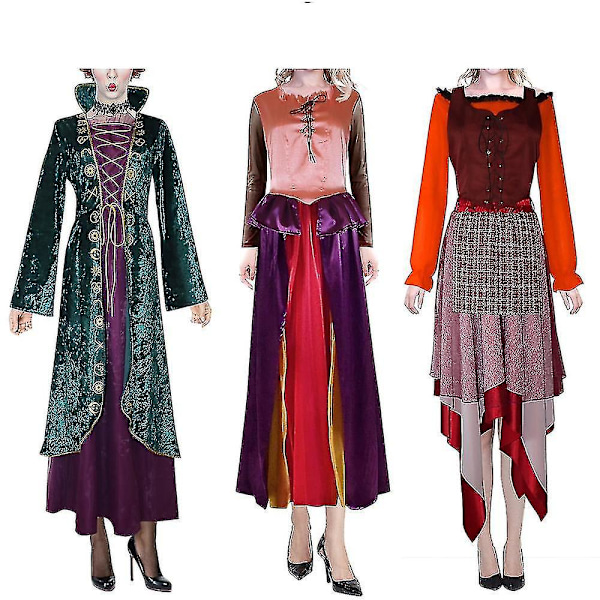Keskiaikainen Cosplay Halloween-asu aikuisille - Oranssinen