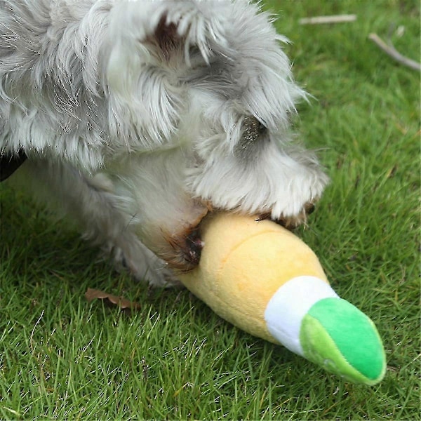 Hundleksaker i Plysch, Pipande Champagne Vinflaska Form Leksak Hund Bitresistent Rengörande Tänder Tuggleksak