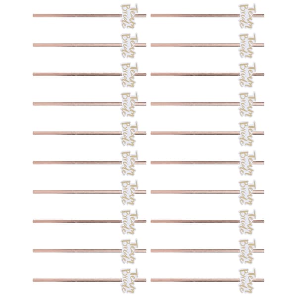 2-pack sugrör papper dekorativ bröllopspresent dekoration festtillbehör roséguld