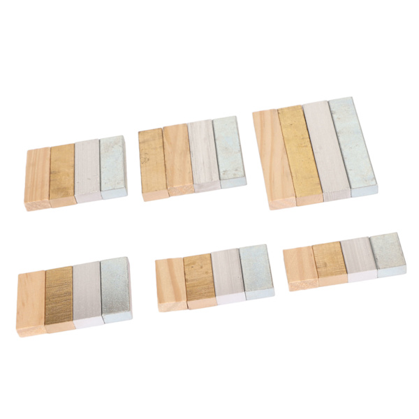 24st Scientific Density Cubes Set Koppar Aluminium Järn Trä Finpolering Densitet Block Set för Laboratory School