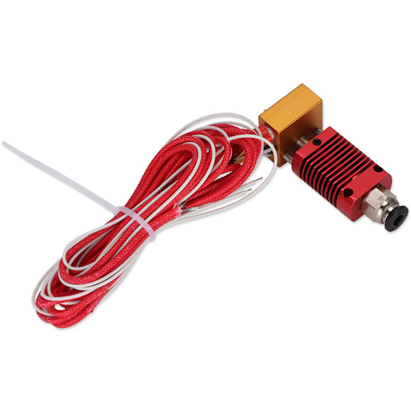 CR10 Rød Ekstruder Hotend Kit Ekstern Gevindforbindelse 3D Printer Tilbehør (12V 40W)