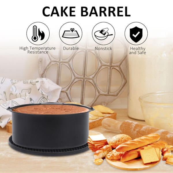 Airfryer-tillbehör, Universal XL-kit för Tower Duronic och Phillips (3,3QT), set med 7-8 tum