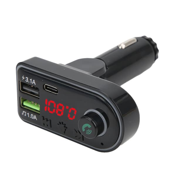 FM-sender MP3 Bluetooth versjon 5.0 Digital skjerm Fargerik stemningsbelysning Håndfri samtale