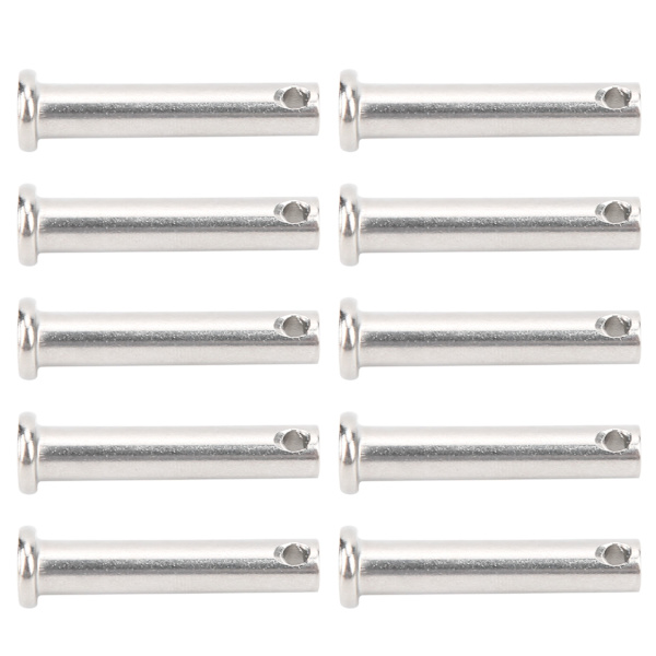 10 kpl pyöreitä haarukkakiiloja litteä pää 304 ruostumatonta terästä lineaaristen liikkuvien osien paikantamiseen M8x40mm