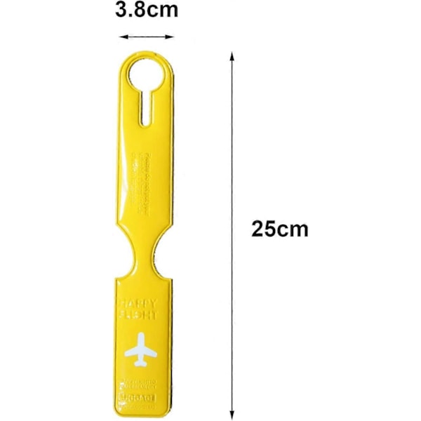 Sett med 3 bagasjelapper, adresseetiketter, reiselapper, identifikasjon for bagasje, kofferter, håndveske