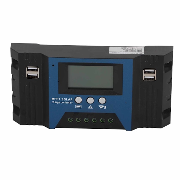 12V 24V Solcellsladdningsregulator 4 USB-portar 5V 2.5A Parameter Justerbar LCD-display för Hem RV Båt 60A