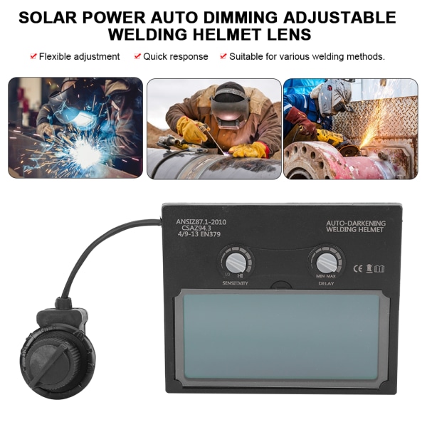 Power automatisk avbländning svetshjälm lins Justerbar cover skydd lins