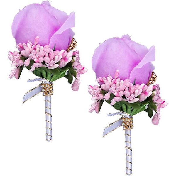 Handgjord brudbukett av konstgjorda blommor - 2-pack, perfekt för bröllop, bal, festdekoration