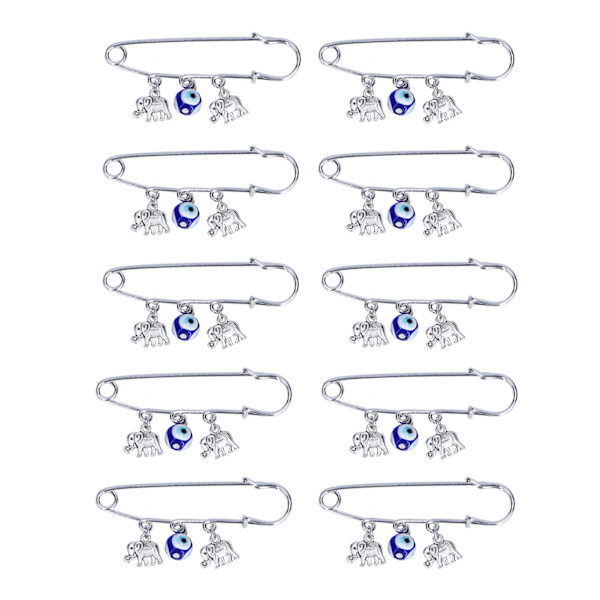 10 stk. broche mod negativitet, bringer held og lykke, smuk farve, bredt anvendelsesområde, passer til broche