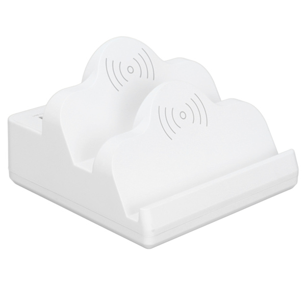 Trådlös laddningshubb USB-laddningsstation Dock QC3.0 PD Snabbladdning med display för flera enheter UK-kontakt 100‑240V