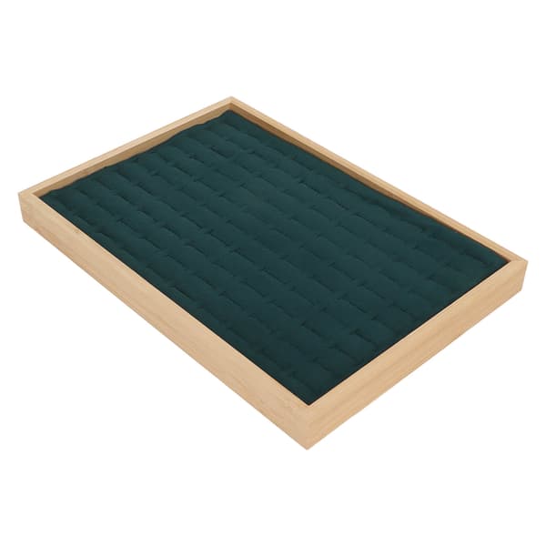Smyckeslåda Organizer Multipurpose 100 Fack Ringlåda Förvaringsinsats för Smyckesbutik Mässa Grön