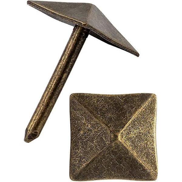 70 dekorative søm, antikke bronze messing 12 mm