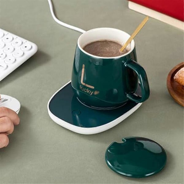 Elektrisk kaffevärmare via USB, kopp för varmt te, kaffe, mjölk