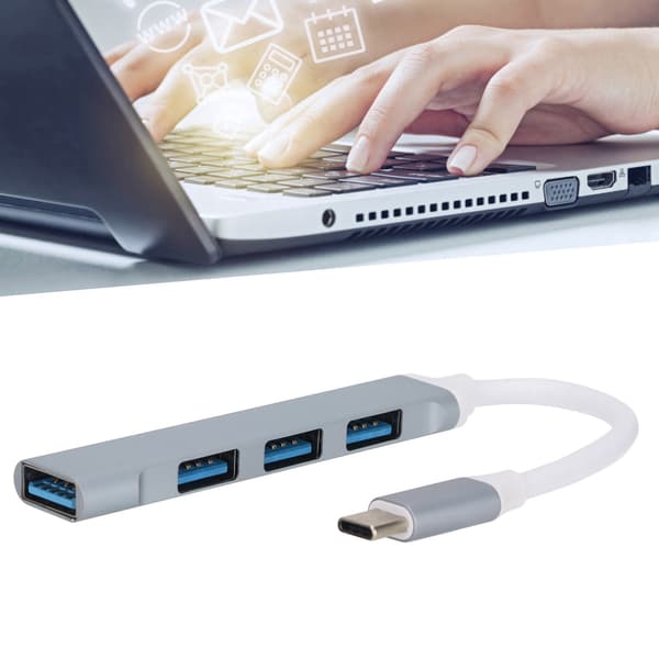 4-i-1 USB C Hub: Højhastigheds Letvægts Bærbar Dockingstation