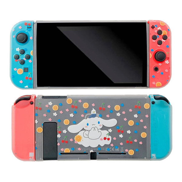 Skyddande spelskydd i tecknad serie genomskinlig delad fallskyddsskydd för Switch typ 4
