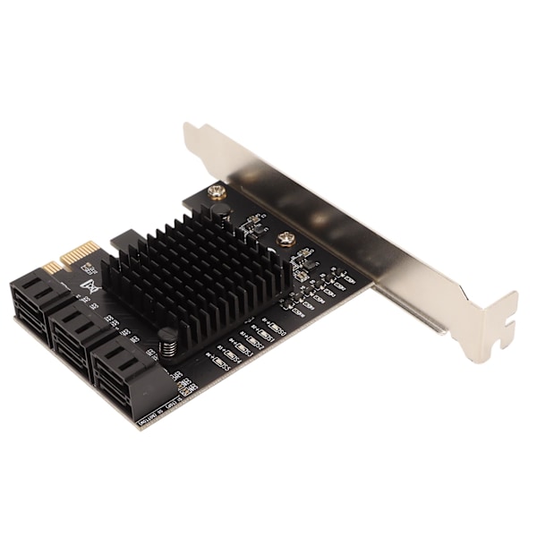 PCIE 3.0–6 -porttinen SATA-laajennuskortti 6 Gbps PCI Express X4 X8 X16 Plug and Play PCIE SATA Card 6 -portti Windowsille