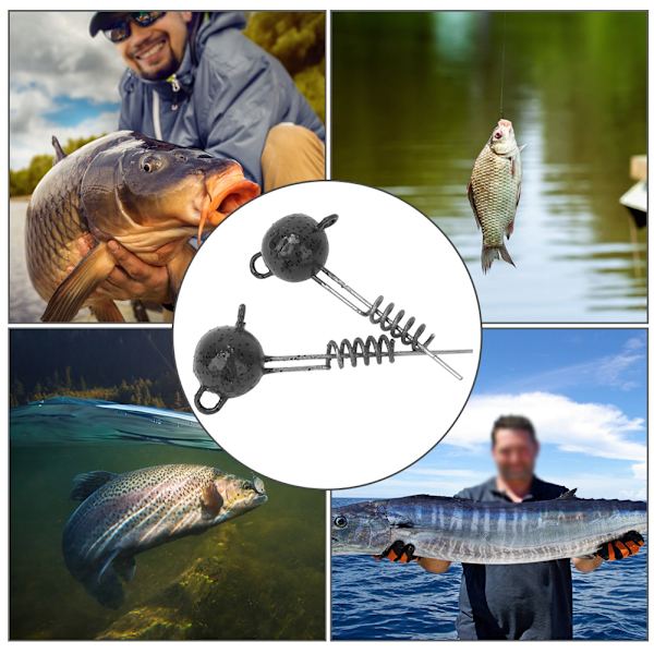 2 ST 10G/20G/30G/50G Skruv Fast Jig Mjuka sänkor Fiskedrag Beteverktygstillbehör