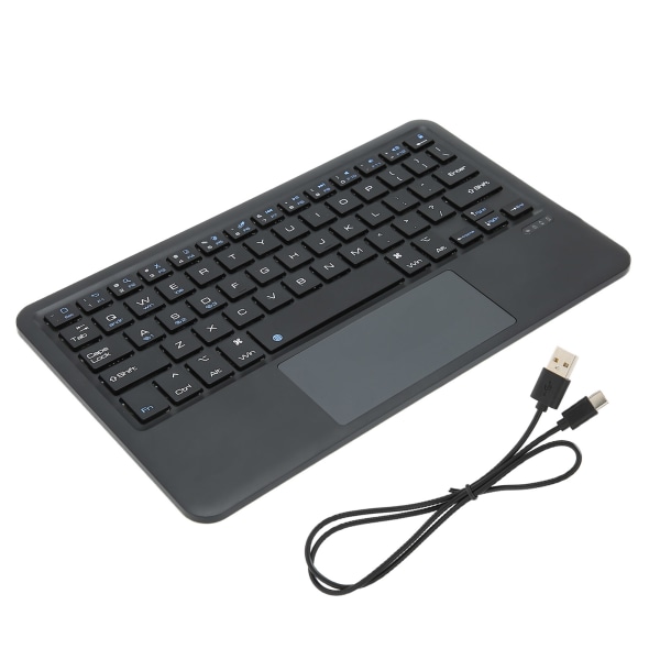 Trådlöst tangentbord Multi Touch Sensitive Operation Litet bärbart uppladdningsbart tangentbord för IOS TabletBlack