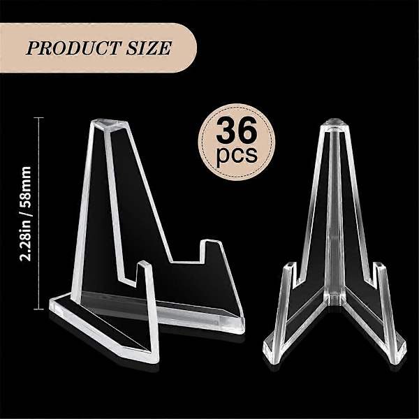 Mini Akryl Staffeli Display Stand, 36 pakker